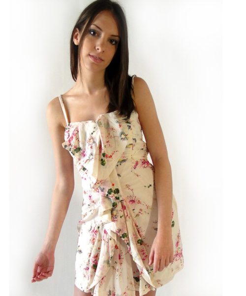 Ruffled Floral Dress