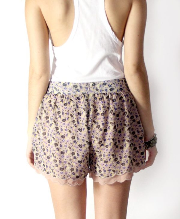 Scalloped Layered Shorts