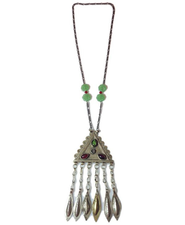 3 Stone Triangle Necklace