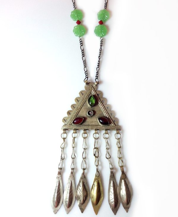 3 Stone Triangle Necklace