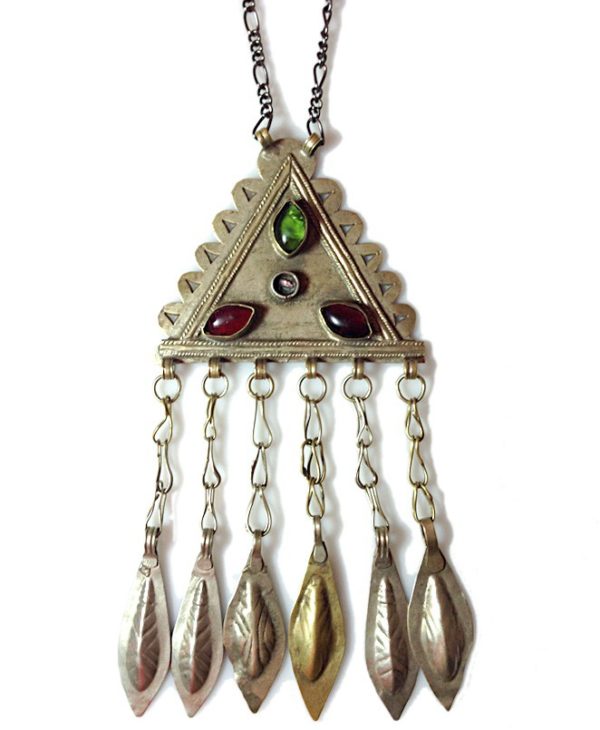 3 Stone Triangle Necklace