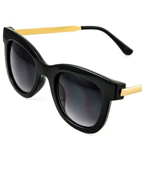 Black Gold Modern Cat Eye Sunglasses