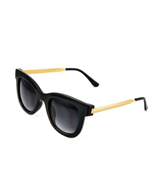 Black Gold Modern Cat Eye Sunglasses