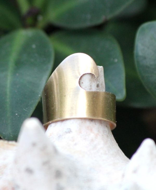 Brass Thick Wave Ring