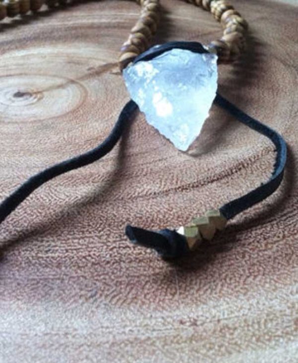 Crystal Quartz Arrowhead Necklace