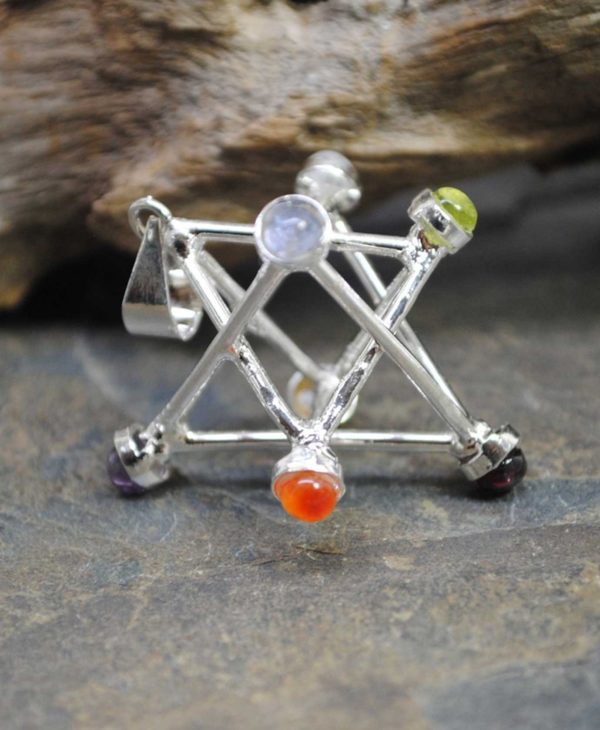Merkaba 7 Chakra Pendant