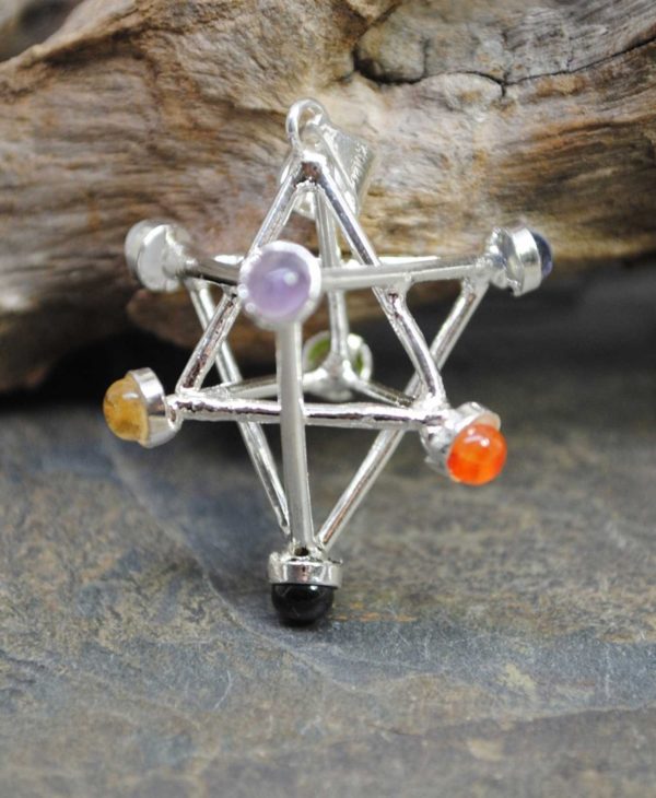 Merkaba 7 Chakra Pendant