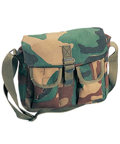Vintage Military Utility Bag (Camo and Tan)
