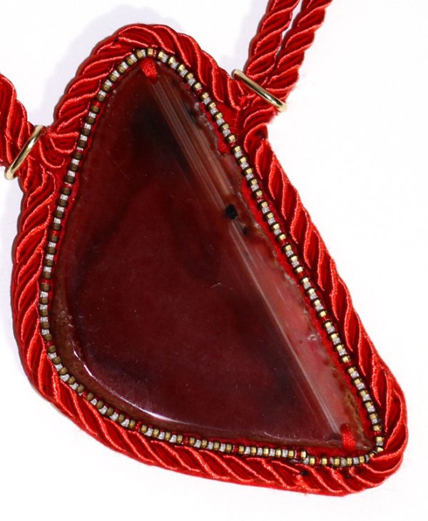 Red Agate Rope Necklace