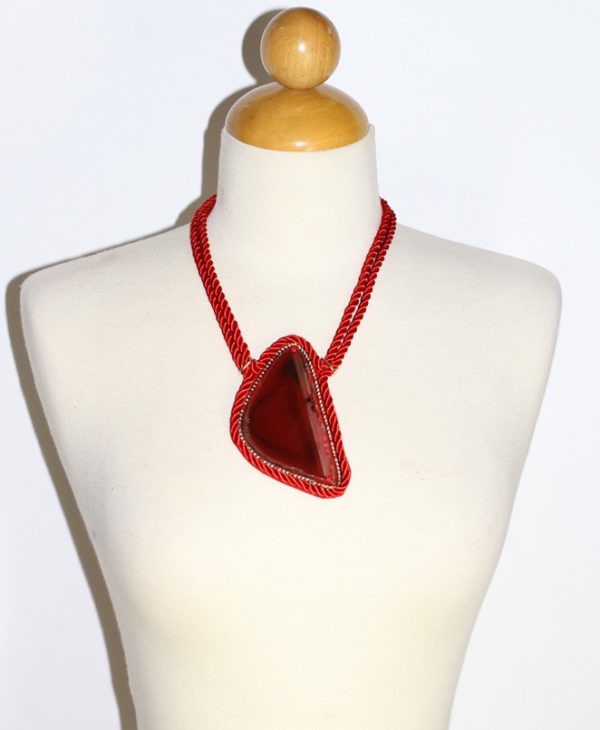 Red Agate Rope Necklace