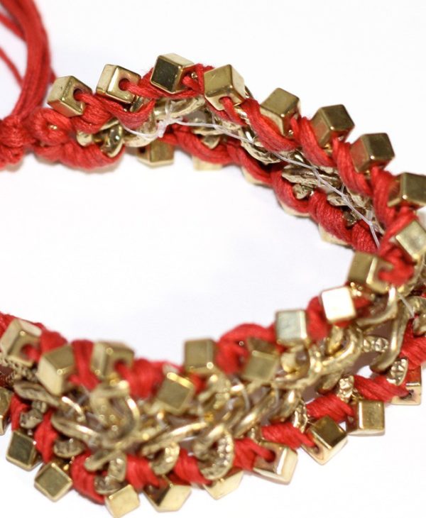 Red Hex Friendship Bracelet