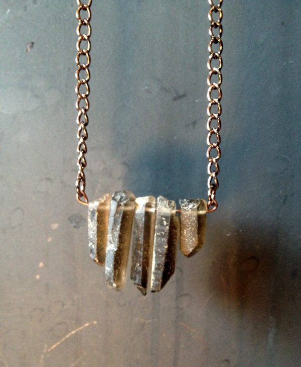 Raw Smokey Quartz Pendant Necklace