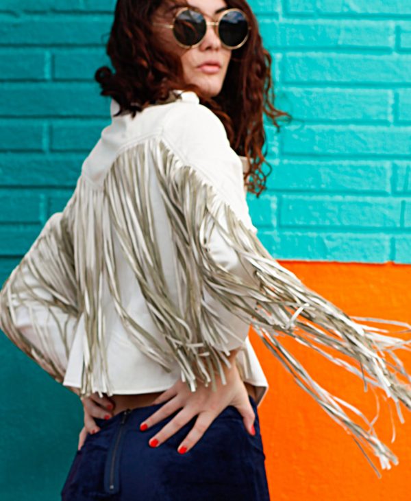 Dex Leatherette Vegan Fringe Jacket