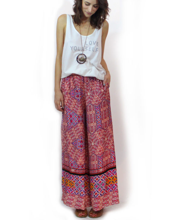 MinkPink Watercolor Tiles Palazzo Pants